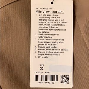 lululemon men’s mile view pant